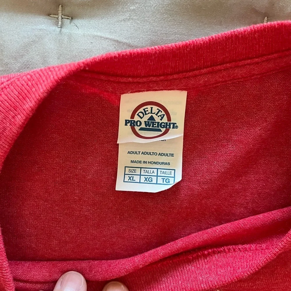 Christmas Delta Red Pro Weight T-Shirt - Picture 3 of 3